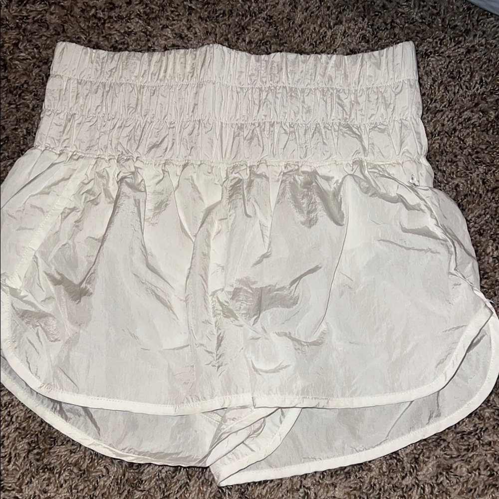 Free People White- Way Home Shorts
